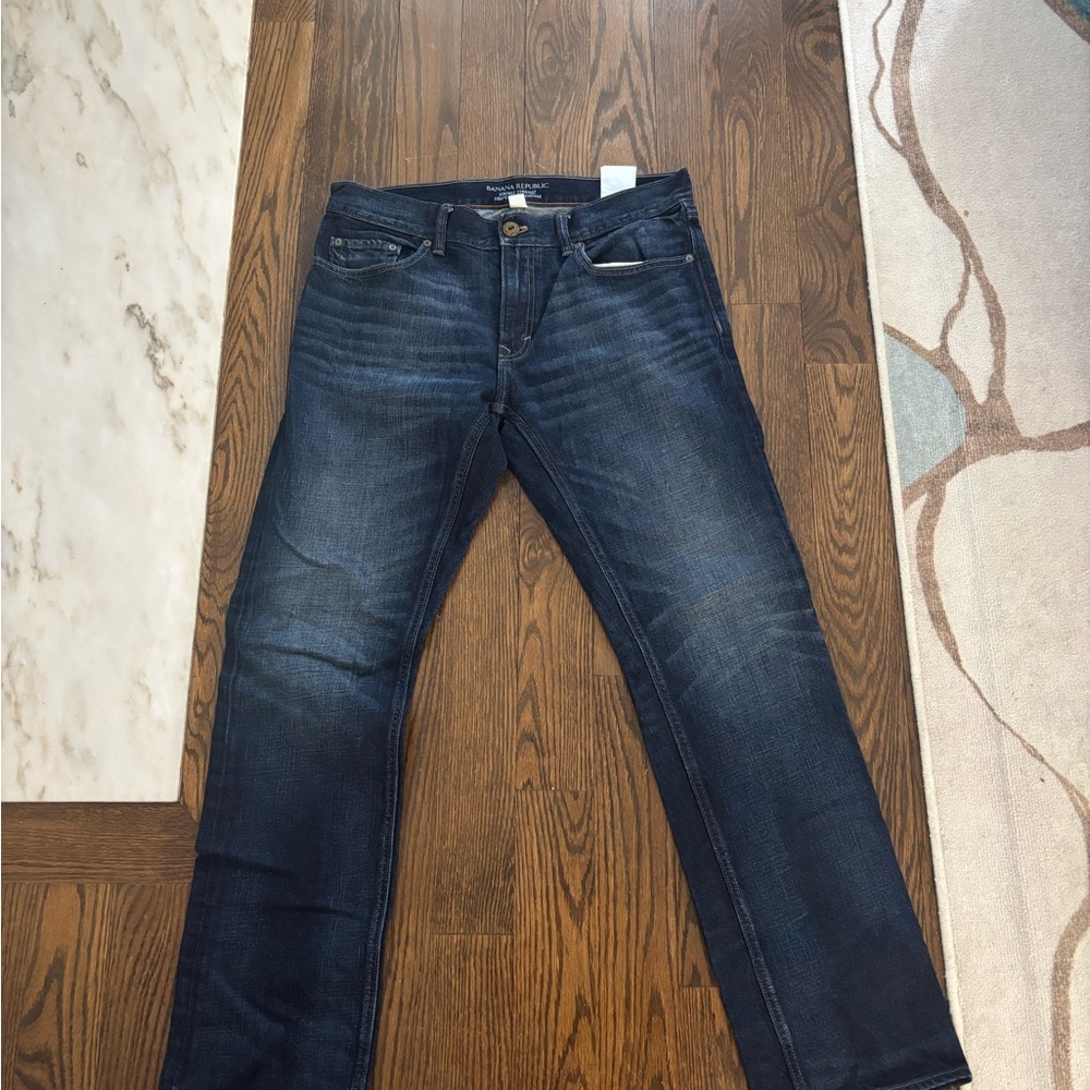 Banana Republic Men's Slim Jeans - Dark Blue